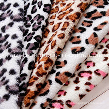 Leopard Printed Coral Fleece Fabrics for Wholesale